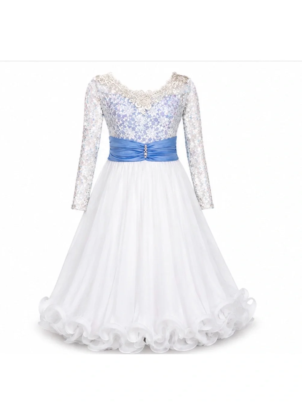 Girls' 2-Dance Costume Holiday Blue Sequin Bundle